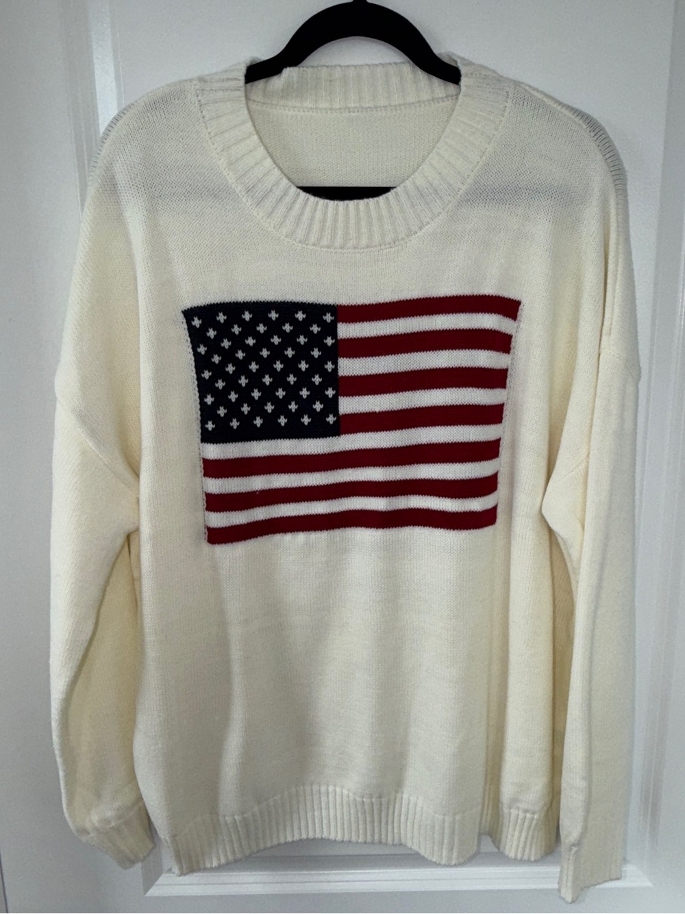 πΊπΈ American Flag Oversized Knit Sweater β Size Large NWT